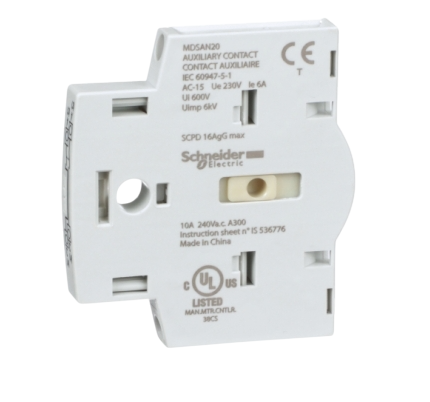 Schneider Electric MDSAN20 - Medium-Duty Fuse 20A 600V (Ceramic Body, 200kA IR)