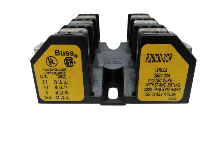 Cooper Bussmann R25030-3CR - Class R Fuse Block 30A (600V AC/DC)