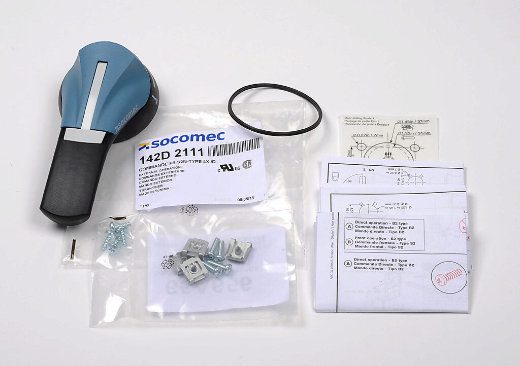 Socomec 142D2111 - Switch Handle Accessory for PLP Frame Breakers (5 lb Industrial-Grade Component)