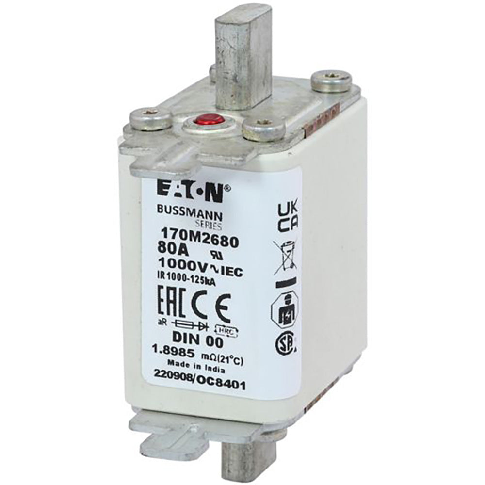 Bussmann 170M2680 - DIN43620 Fuse 80A (125kA@1000V aR Class)