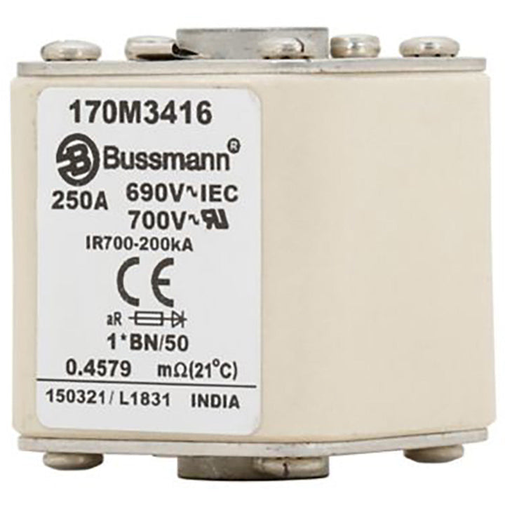 Bussmann 170M3416 - NH Fuse 250A (690V, 200kA AIC)
