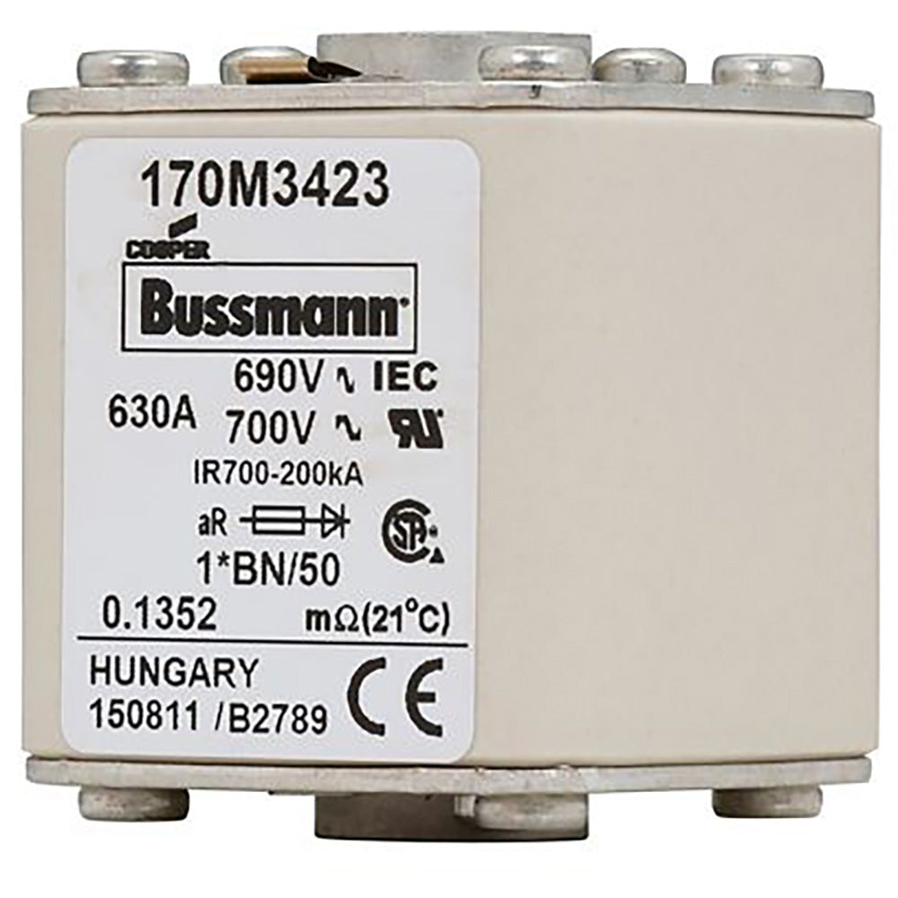 Bussmannn 170M3423 - NH Fuse 630A (200kA@690V AC aR Class)