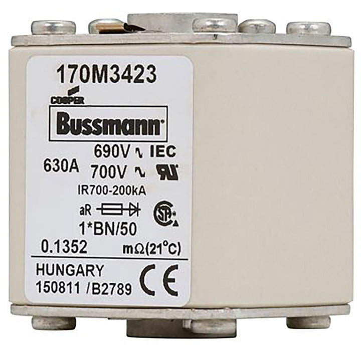 Bussmannn 170M3423 - NH Fuse 630A (200kA@690V AC aR Class)