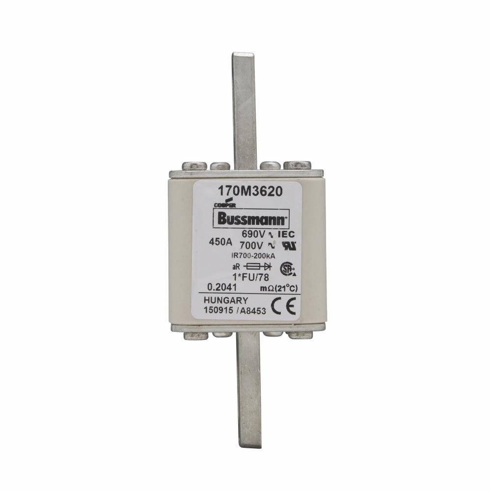 Bussmann 170M3620 - USSTYLE Medium Voltage Fuse 700VAC (450A, 200kA AIC)