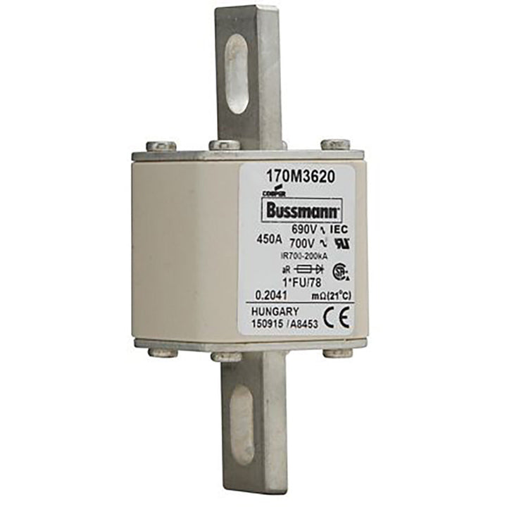 Bussmann 170M3620 - USSTYLE Medium Voltage Fuse 700VAC (450A, 200kA AIC)