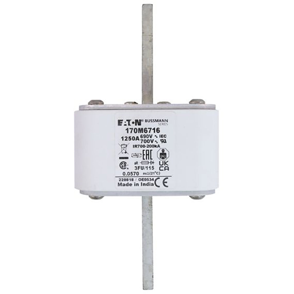 Bussmann 170M6716 - Low Voltage Fuse 690V/1250A (Bolt-Down Industrial Protection)