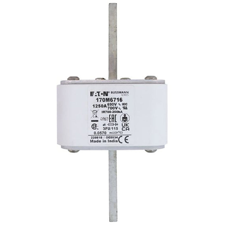 Bussmann 170M6716 - Low Voltage Fuse 690V/1250A (Bolt-Down Industrial Protection)
