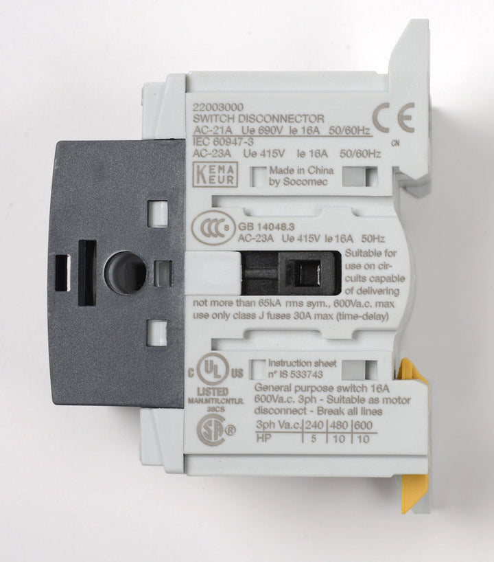 Socomec 22003000 - Disconnect Switch 30A 690V AC (PLP Frame Compatible)