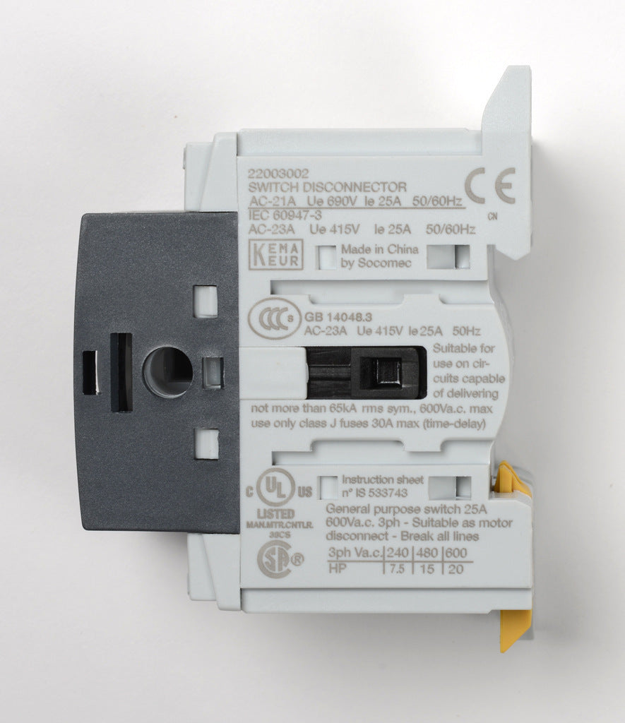 Socomec 22003002 - Disconnect Switch 690V AC 125A (PLP Frame Compatible)