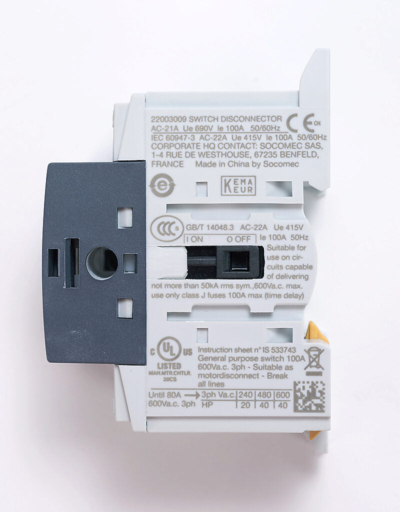 Socomec 22003009 - Disconnect Switch 600V AC (PLP-Compatible Frame)