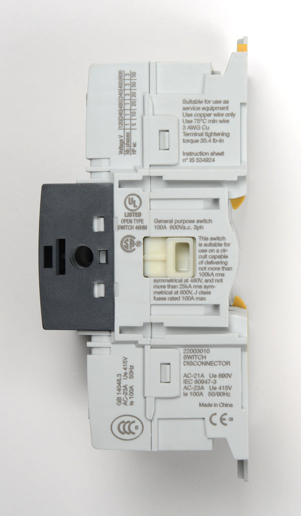 Socomec 22003010 - Disconnect Switch 600V AC/30A (PLP Frame Compatible)