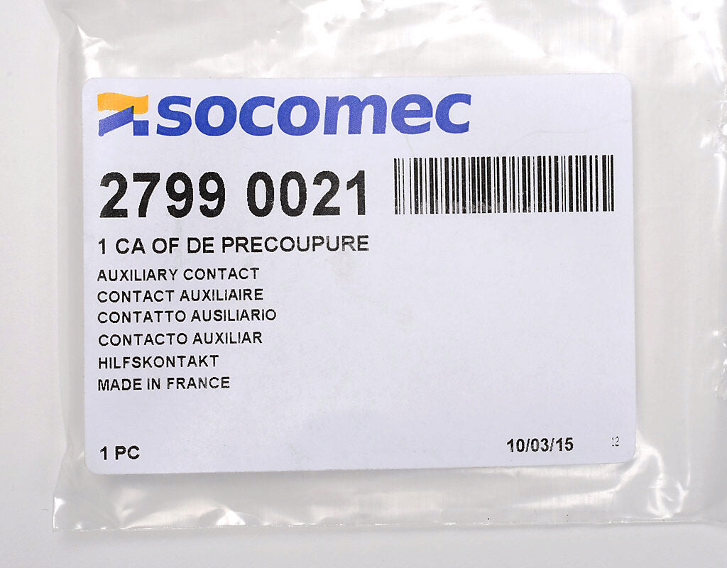 Socomec 27990021 - Auxiliary Contact Kit PLP-Frame Compatible (IEC 60947 Compliant)