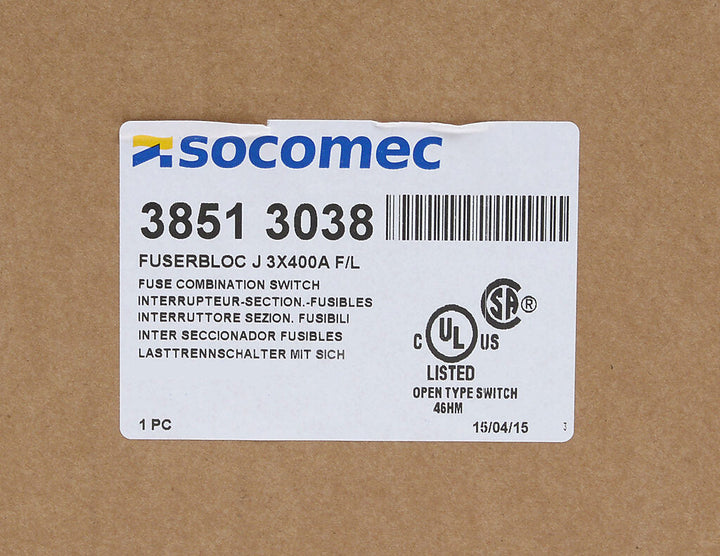 Socomec 38513038 - Disconnect Switch 690V AC 125A (PLP Frame Compatible)