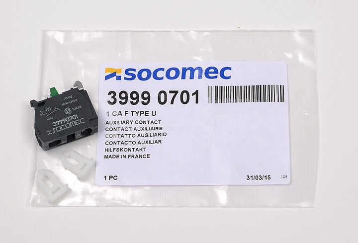 Socomec 39990701 - Auxiliary Contact Kit for PLP-Frame Switches (Industrial-Grade)