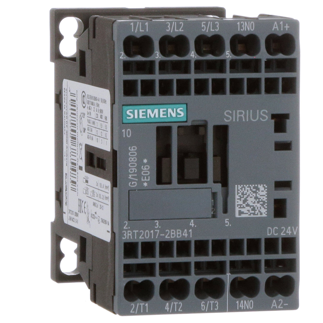 Siemens 3RT20172BB41 - Contactor 24V 7A 3-Pole