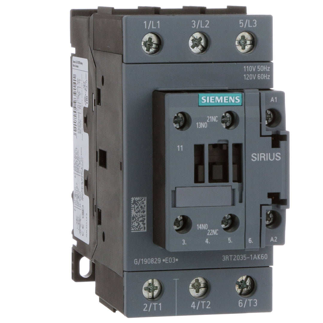 Siemens 3RT20351AK60 - Contactor 40A 690V 3-Pole
