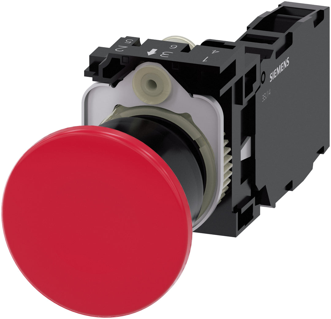 Siemens 3SU11001BA201FA0 - Control Device 600V 10A (22mm Mount)
