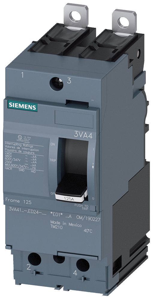 Siemens 3VA4110-6ED24-0AA0 - Molded Case 100A 480V AC Breaker