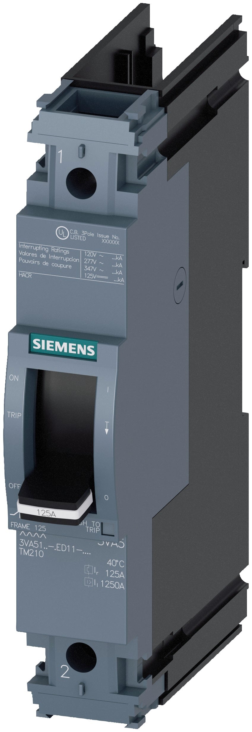 Siemens 3VA5150-5ED11-0AA0 - Molded Case Breaker 50A 1-Pole