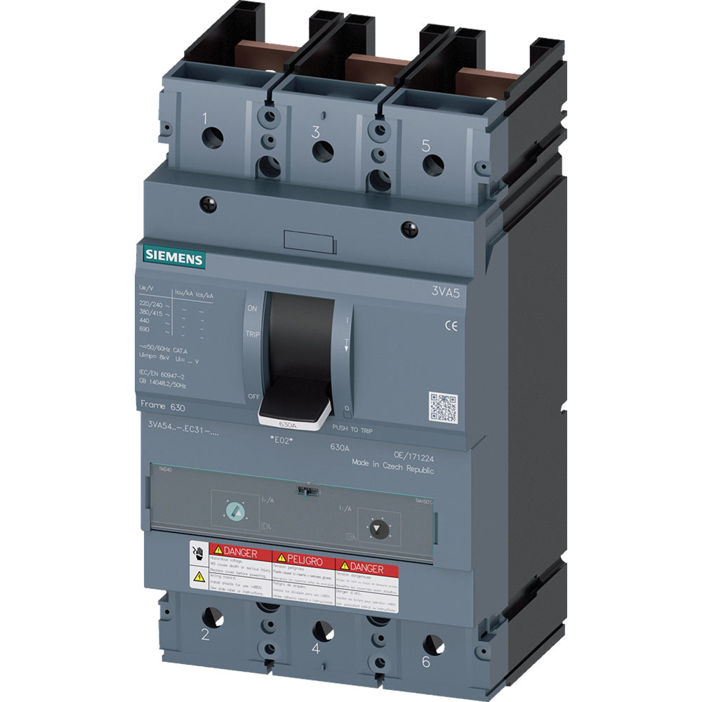 Siemens 3VA5460-5EC31-0AA0 - Molded Case 600A 3-Pole 35kA@480V