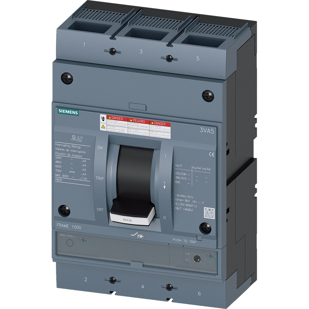 Siemens 3VA5580-5EC32-0AA0 - Molded Case Breaker 800A 690V