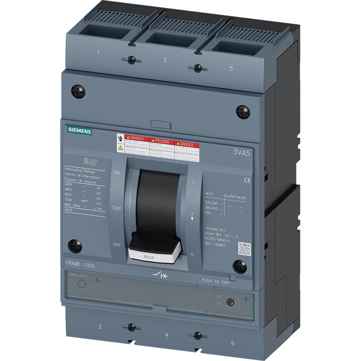 Siemens 3VA5580-5EC32-0AA0 - Molded Case Breaker 800A 690V
