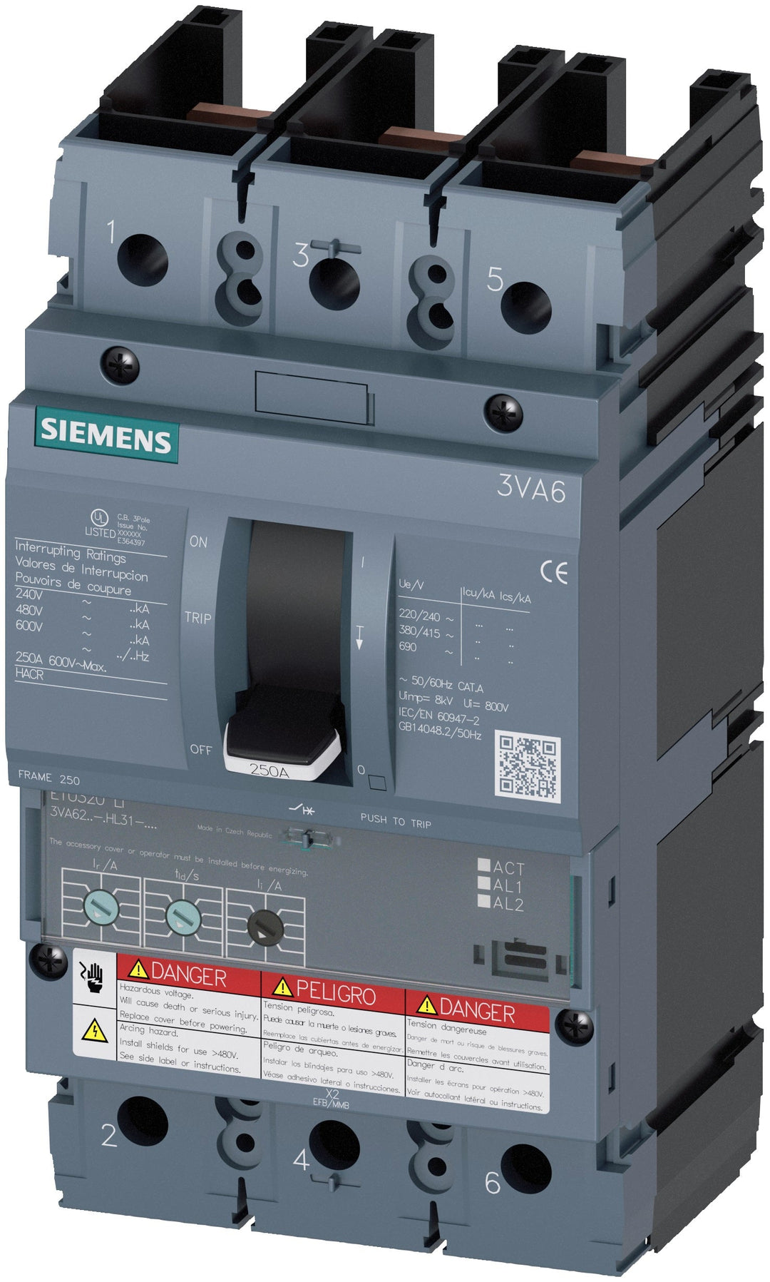 Siemens 3VA62257HL310AA0 - Molded Case Circuit Breaker (UL Listed)
