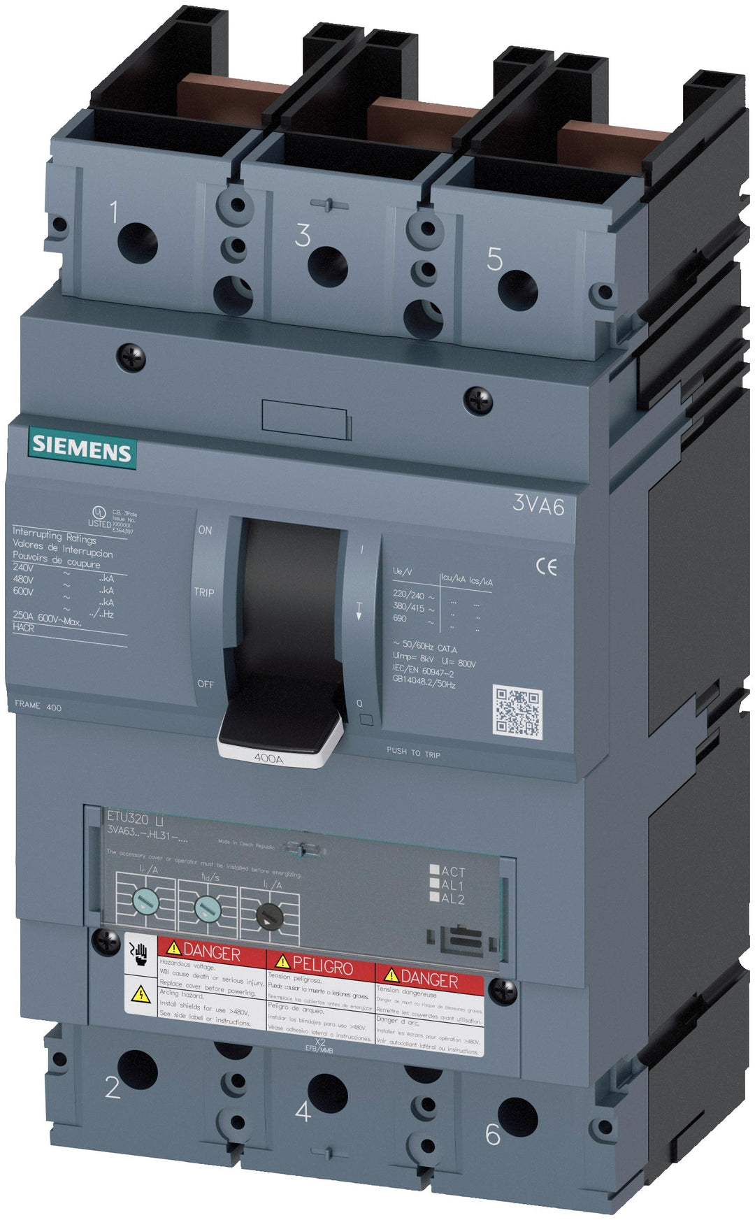 Siemens 3VA63255HL310AA0 - Molded Case Circuit Breaker UL Listed