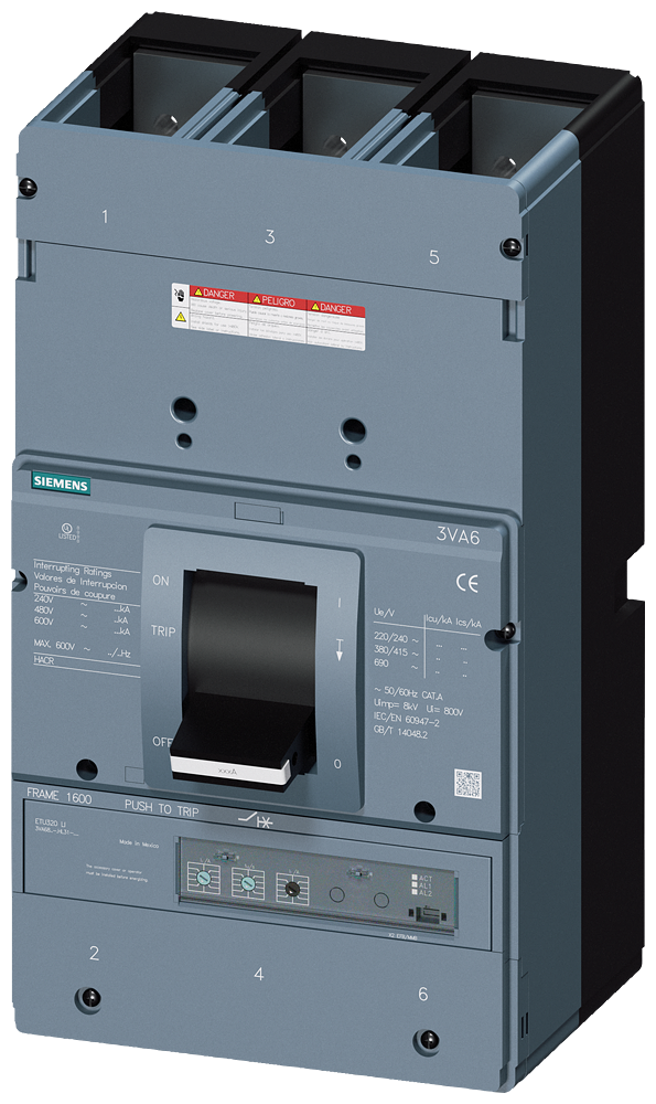 Siemens 3VA6816-6HL31-0AA0 - Molded Case Circuit Breaker 1600A