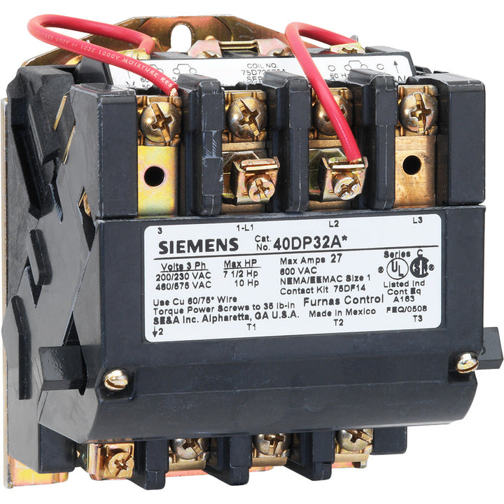 Siemens 40BP32AC - Contactor 600V 9A 3-Pole