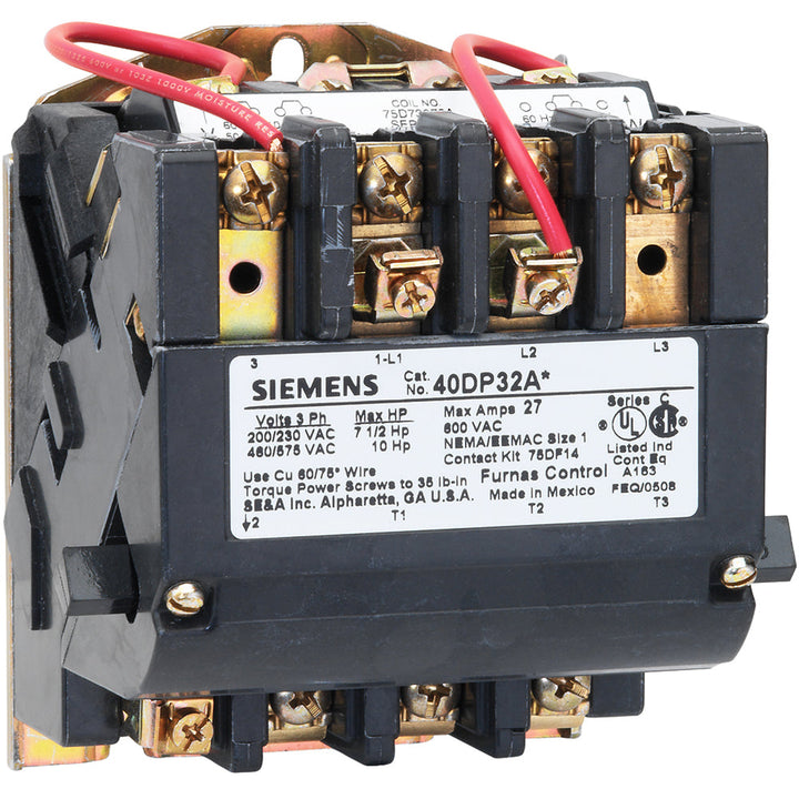 Siemens 40DP32AF - Contactor 27A 600V 3-Pole Draw-Out