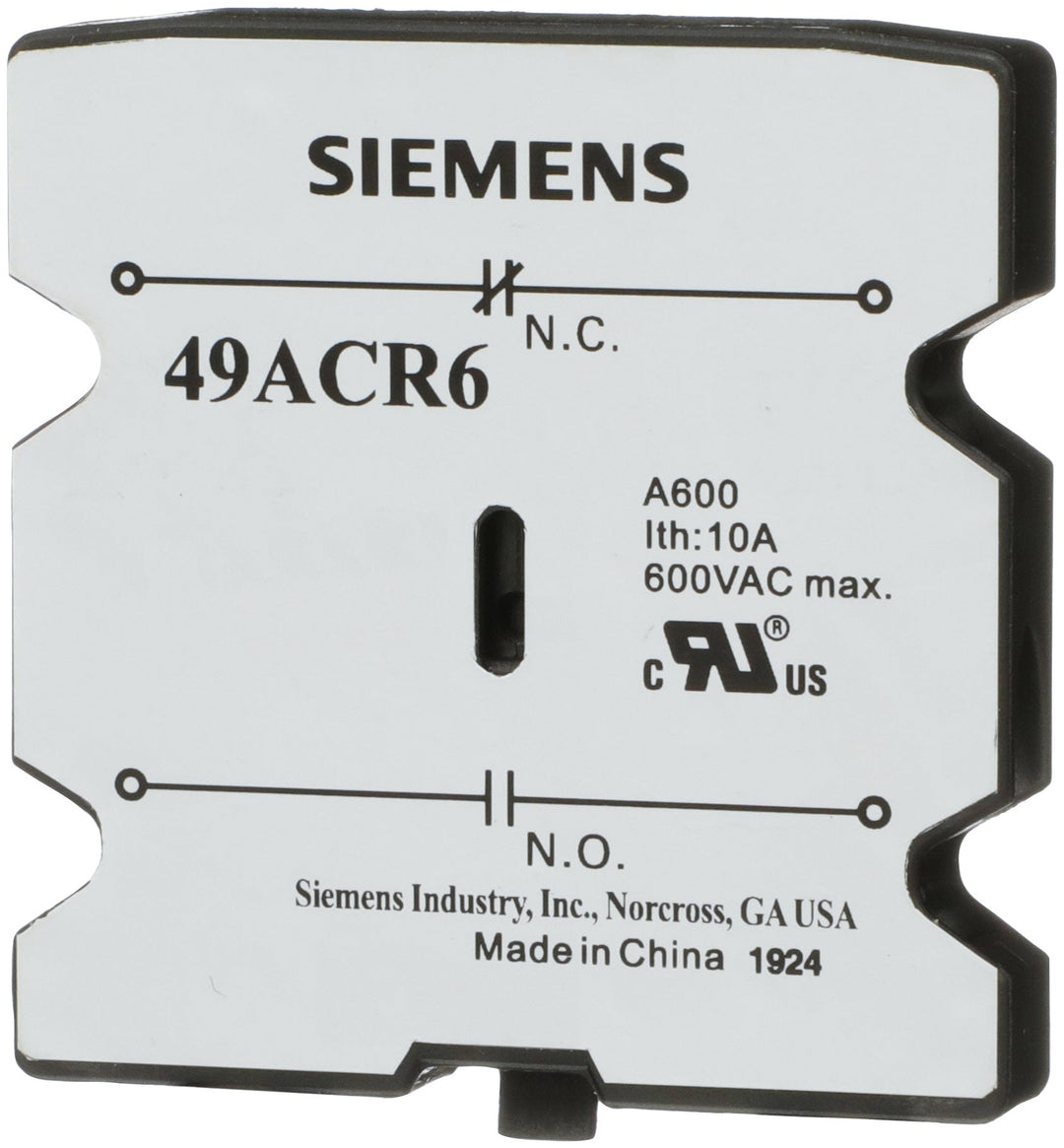 Siemens 49ACR6 - Control Relay 1A/1B Configuration (Series E Industrial Component)