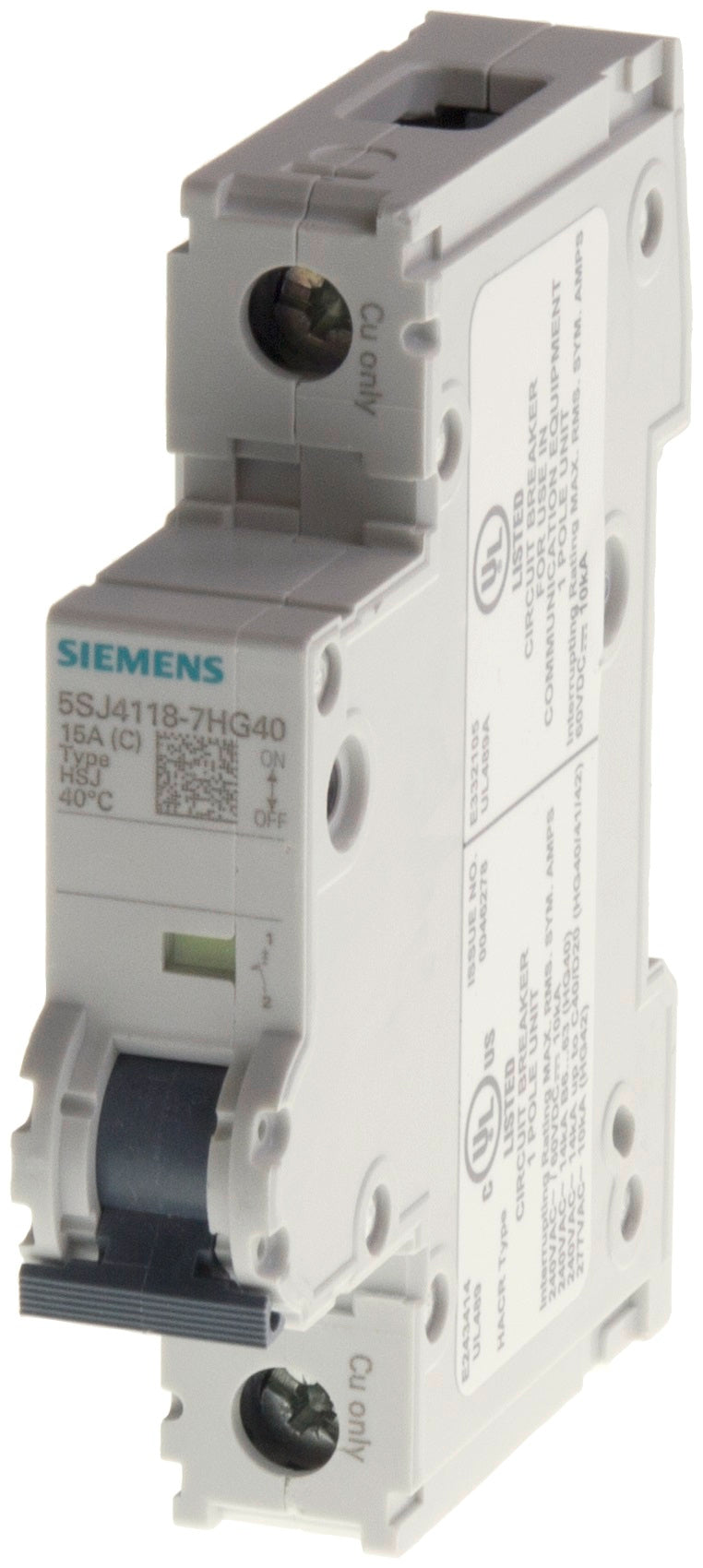 Siemens 5SJ4102-7HG40 - Molded Case 2A 240V 1-Pole