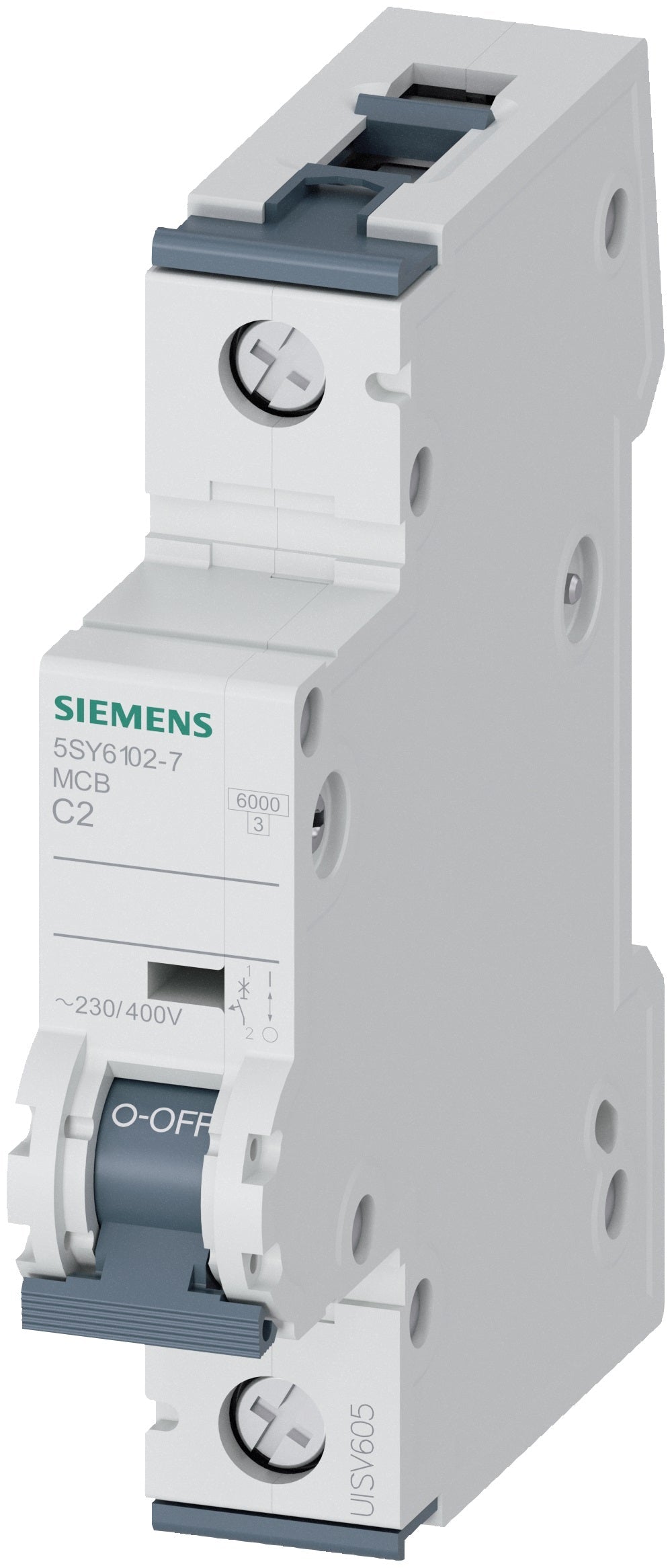 Siemens 5SY61027 - Molded Case Circuit Breaker 400V 6kA (Thermal Magnetic)