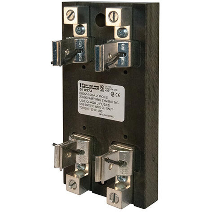 Mersen 61037J - 610 Series Fuse Block 100A Current Rating (88.9mm x 177.8mm x 59.94mm)