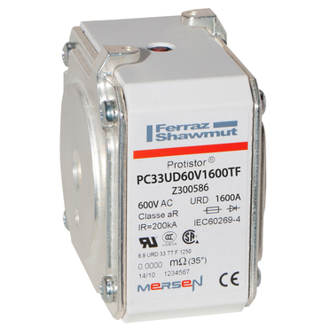 Mersen 6URD33TTDSF1600 - Low Voltage Fuse 600V/1600A (SB-3 Class)