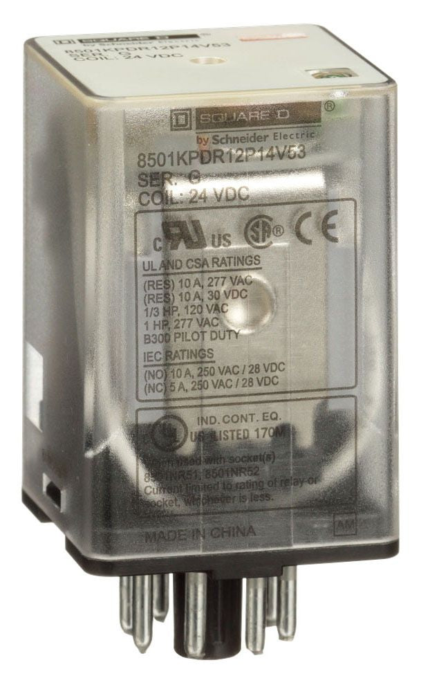 Square D 8501KPDR12P14V53 - General Purpose Relay 12V DC