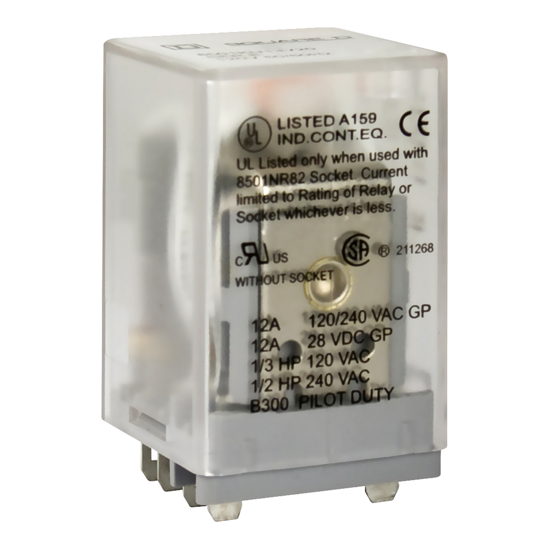 Square D 8501KU13V24 - 4PDT Relay 24V Coil 10A