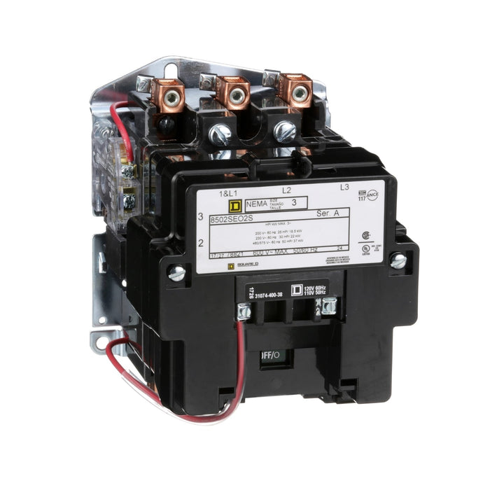 Square D 8502SEO2V06 - NEMA Contactor 600V 90A 3-Phase