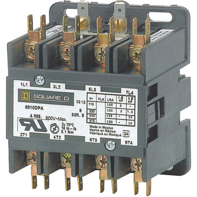 Square D 8910DPA24V14 - Contactor 600V 25A 4-Pole Draw-Out