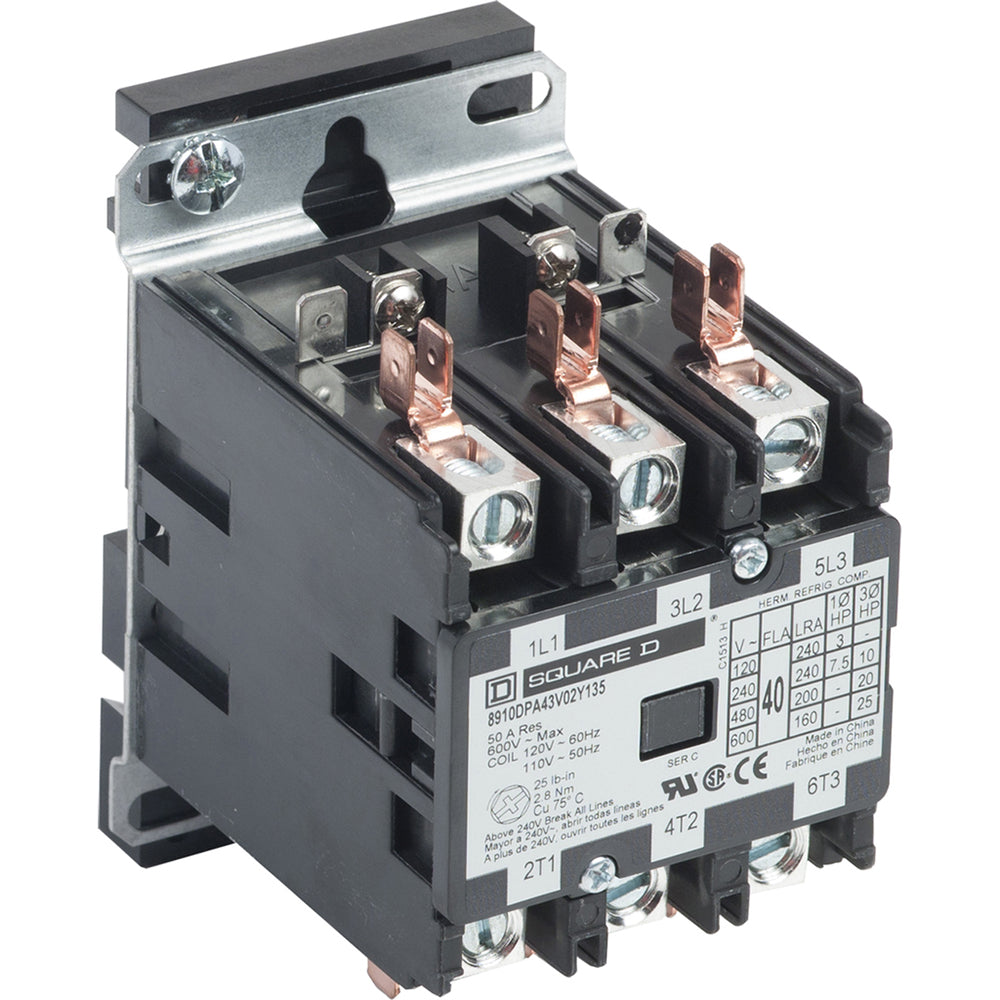 Square D 8910DPA43V02Y135 - Industrial Control Relay 120V AC