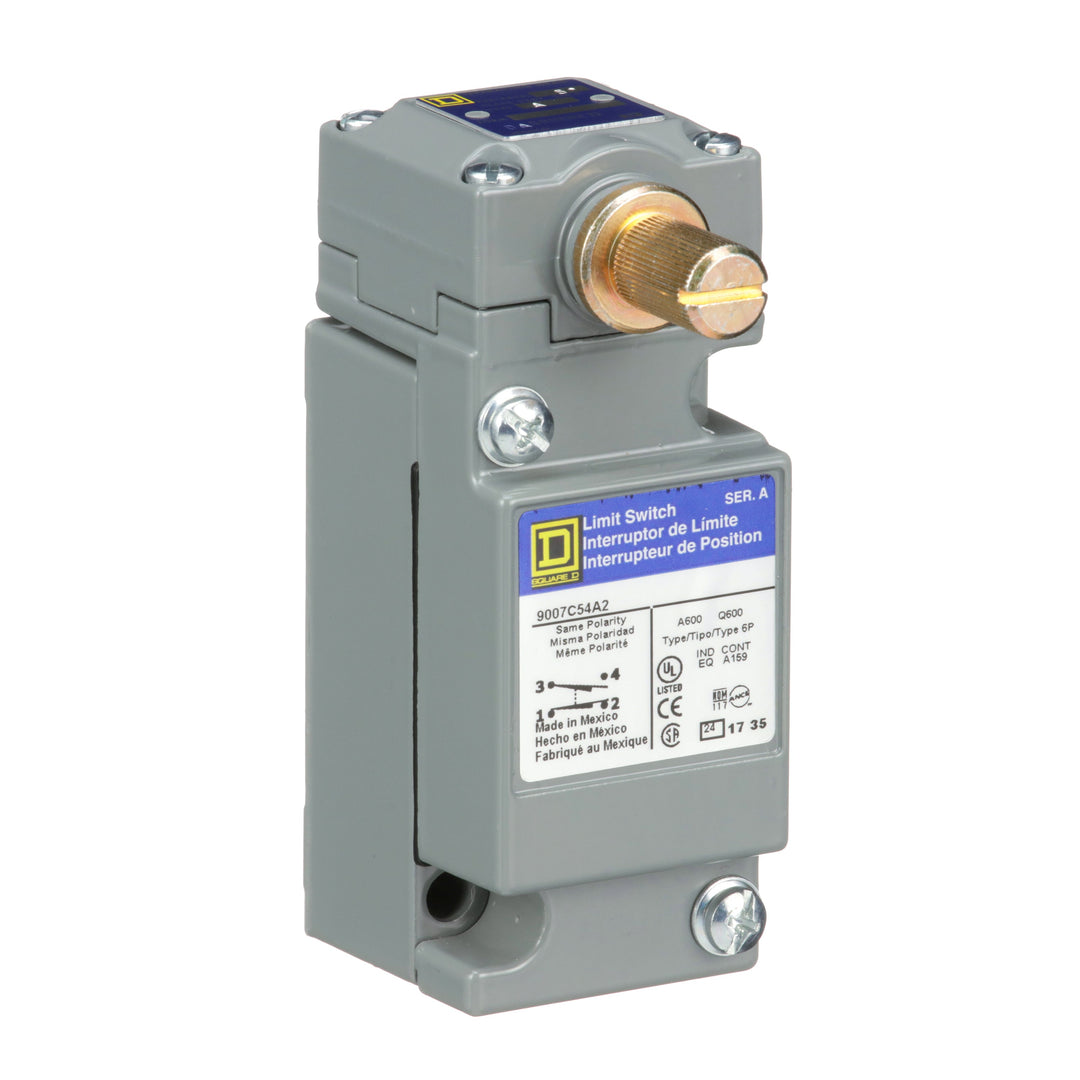 Telemecanique 9007C54A2 - Limit Switch 600V (1NC+1NO Aux Contacts)