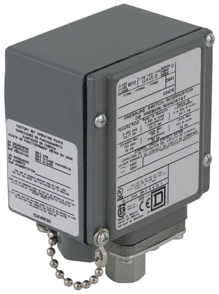 Schneider Electric 9012GAW22 - Pressure Switch CSA/UL/CE (0.87 lb)
