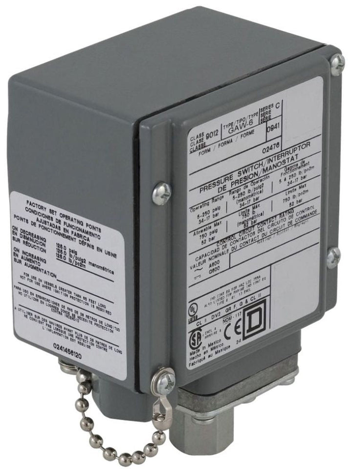 Schneider Electric 9012GAW22 - Pressure Switch CSA/UL/CE (0.87 lb)