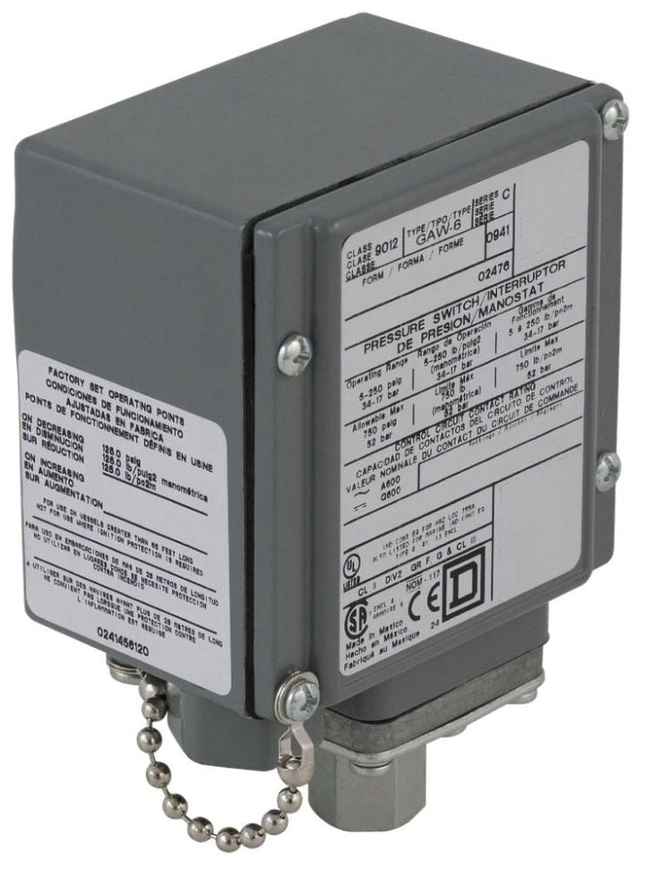 Telemecanique 9012GDW2 - Pressure Switch (Industrial Grade)