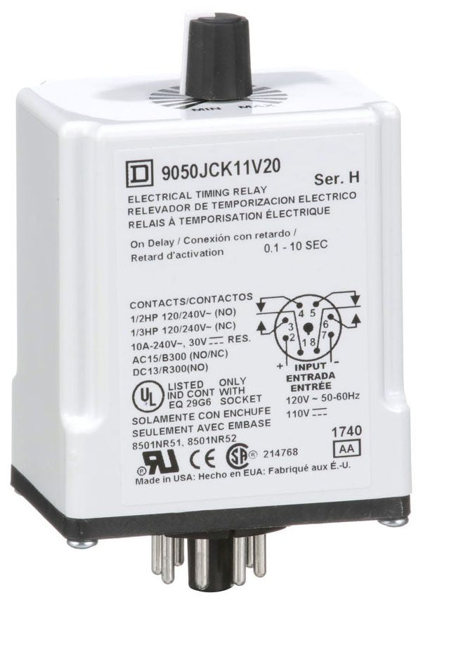 Square D 9050JCK11V20 - Pneumatic Timer 240V AC (Compact Design)