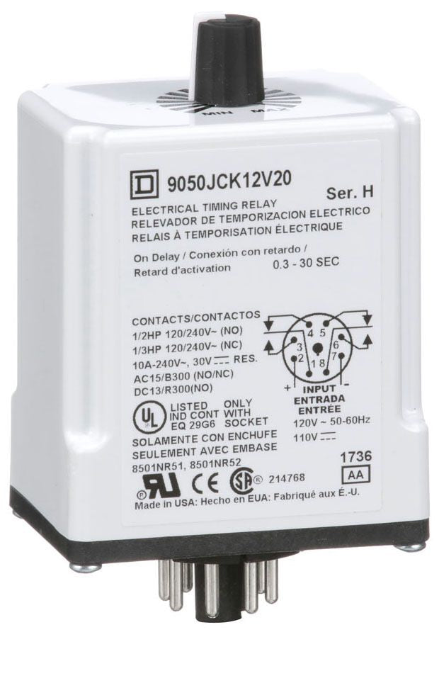 Square D 9050JCK12V20 - Pneumatic Timer 240V AC (Compact Industrial)