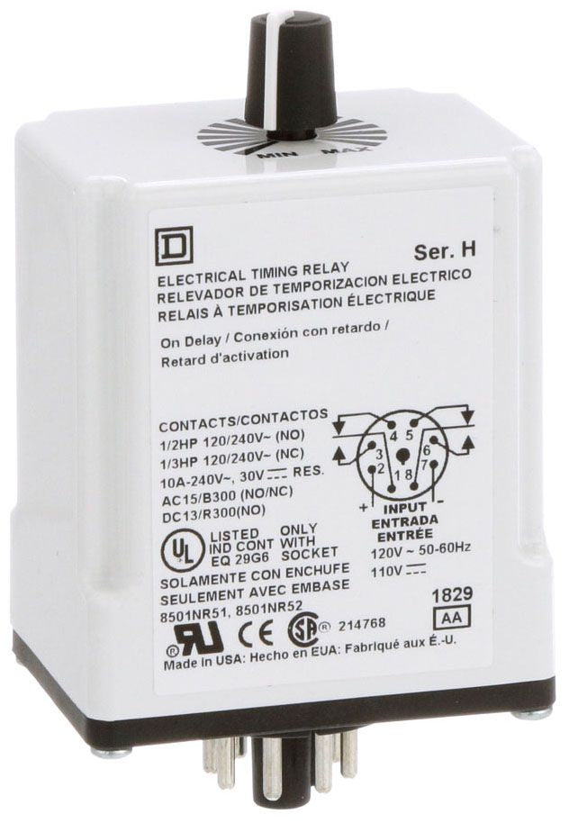 Square D 9050JCK18V20 - Pneumatic Timer 240V (0.24 lb)