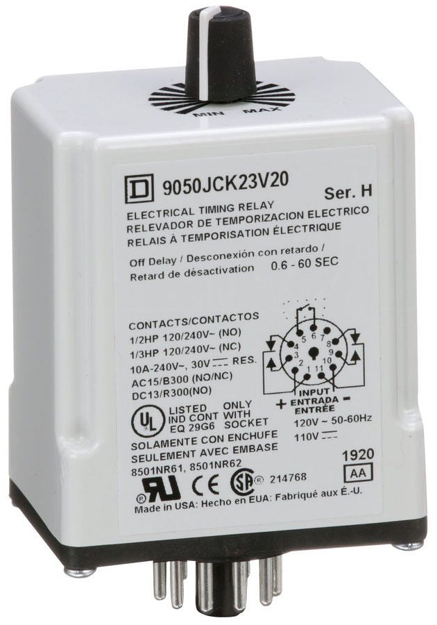 Square D 9050JCK23V20 - Pneumatic Timer 20V (0.26 lb)