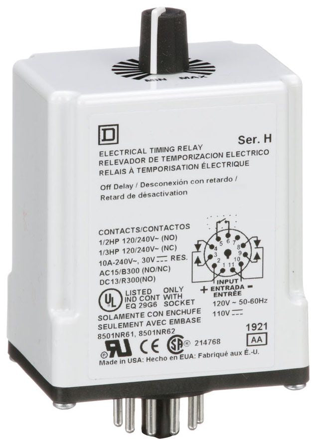 Square D 9050JCK25V20 - Pneumatic Timer 240V AC (Compact Design)